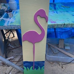 Solid wood 3D pelican wall decor